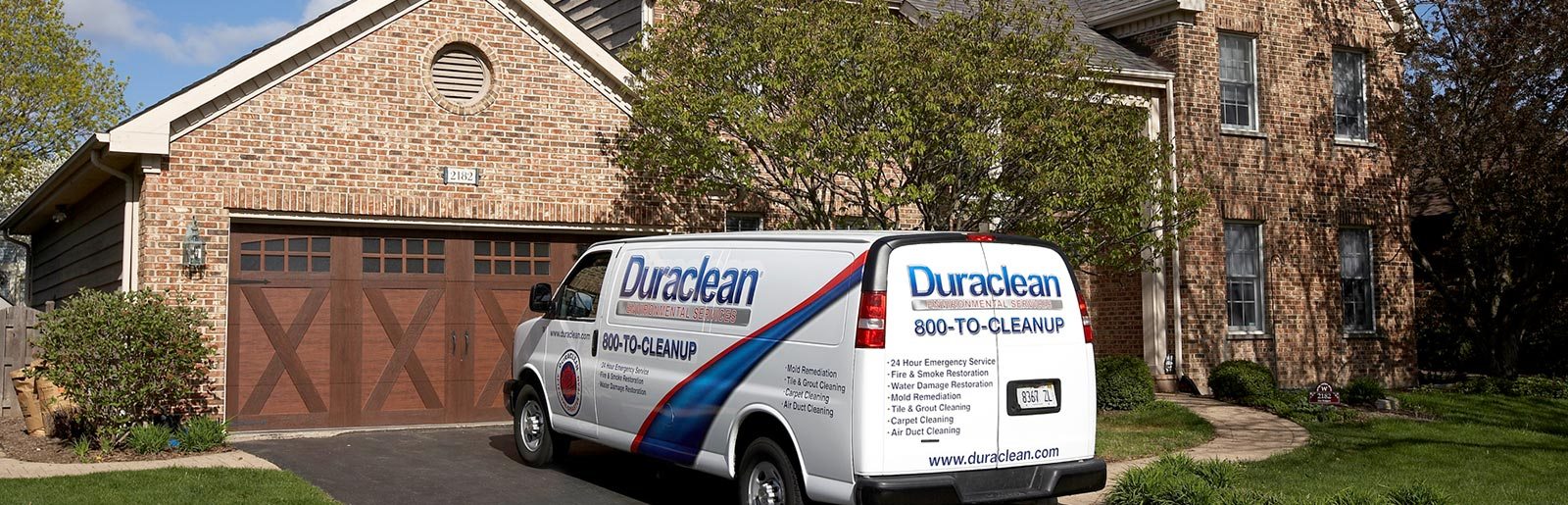 Duraclean Restoration & Cleaning Services truck at a residence